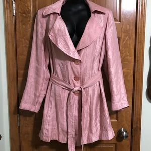 ✅Rose pink trench coat 2X beautiful fabric